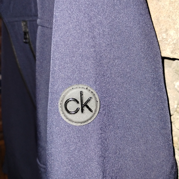 Calvin Klein men's navy blue jacket, water resistant size large Like New - Picture 6 of 15